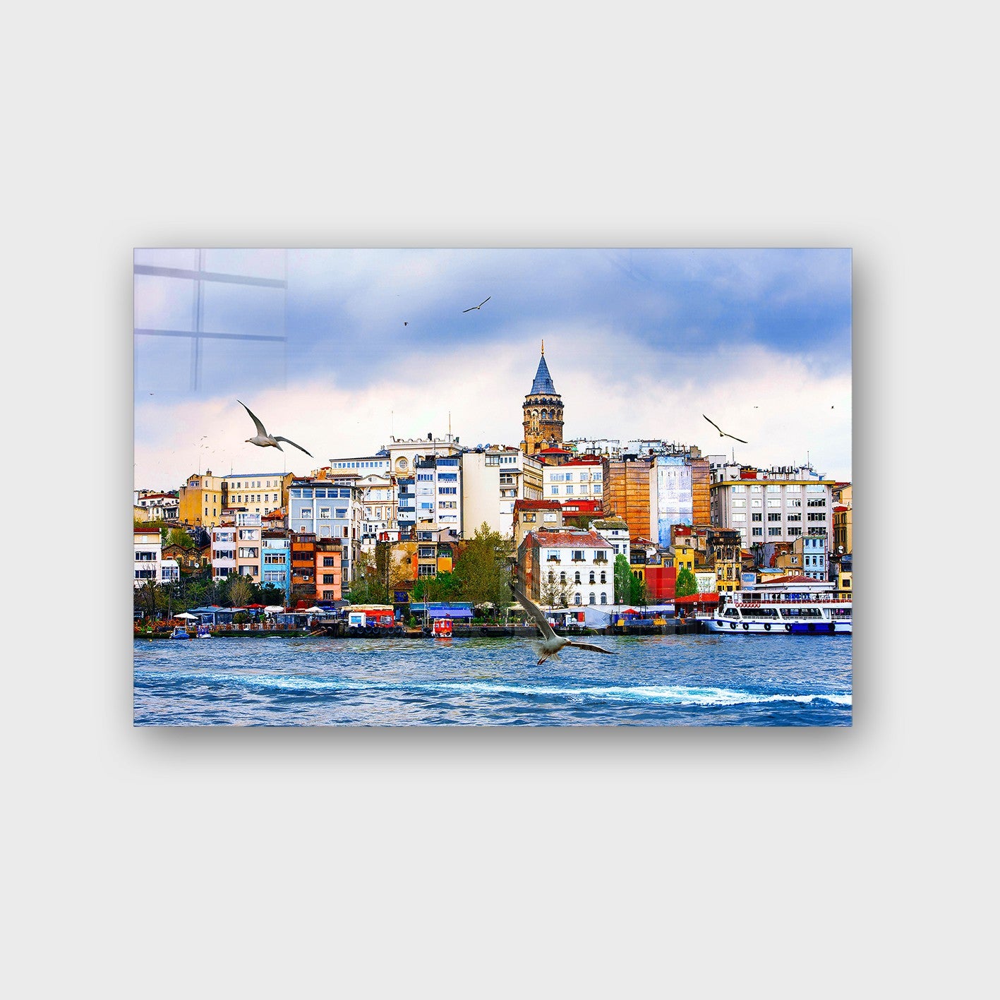 Quadro Decorativo em Vidro Temperado Multicolor 40x60cm - Arte Moderna para Parede
