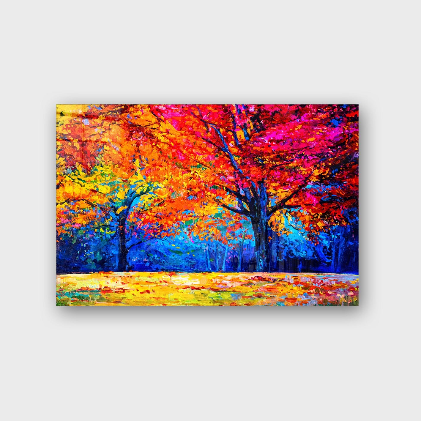 Quadro Decorativo em Vidro Temperado Multicolor 50x70cm - Arte Moderna para Parede