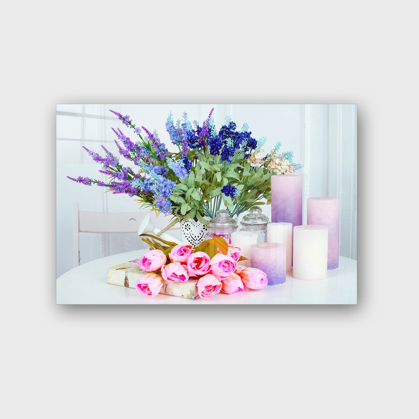 Quadro Decorativo em Vidro Temperado Multicolor 50x70cm - Arte Moderna para Parede