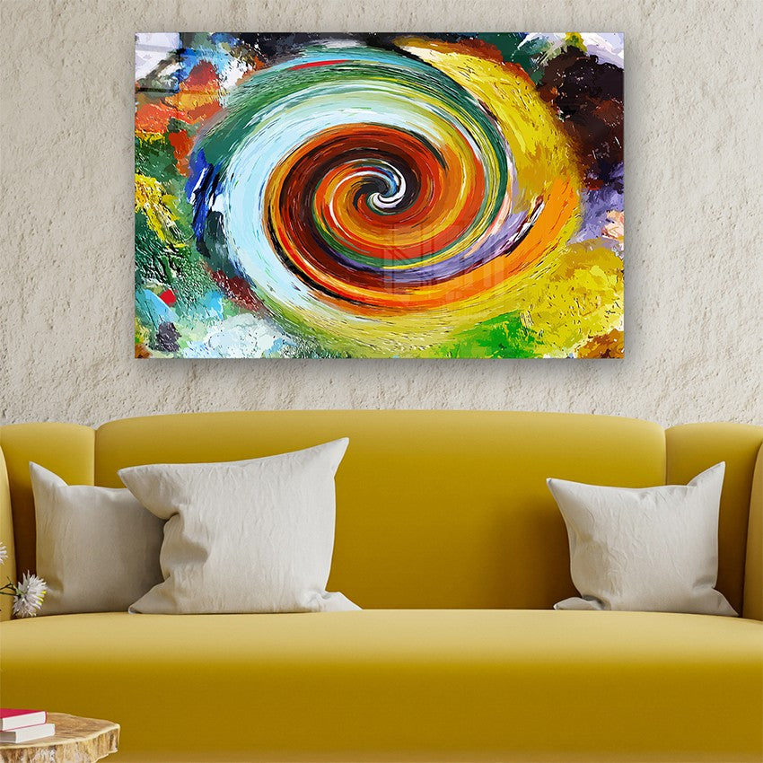 Quadro Decorativo em Vidro Temperado Multicolor 50x70cm - Arte Moderna para Parede