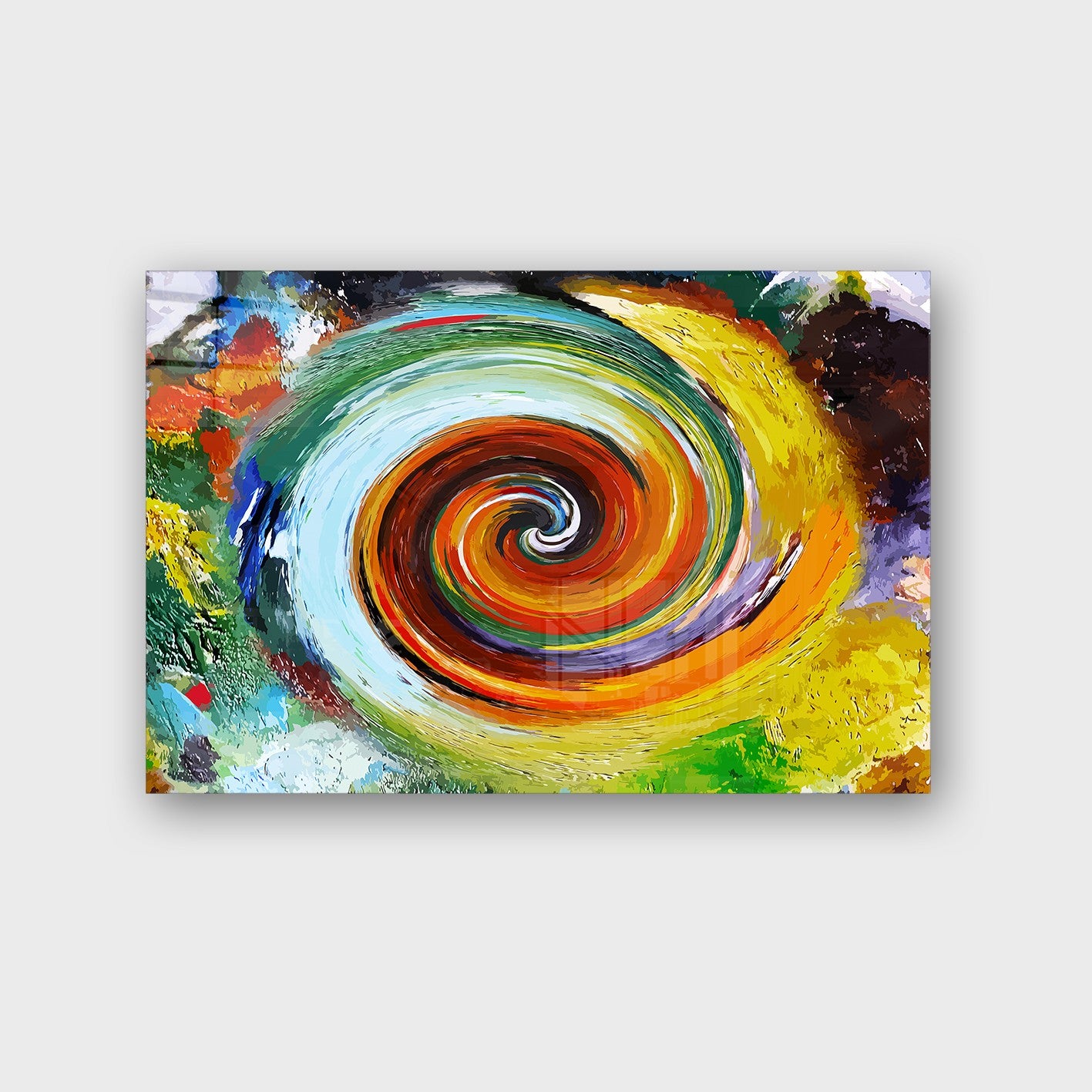 Quadro Decorativo em Vidro Temperado Multicolor 70x100cm - Arte Moderna para Parede