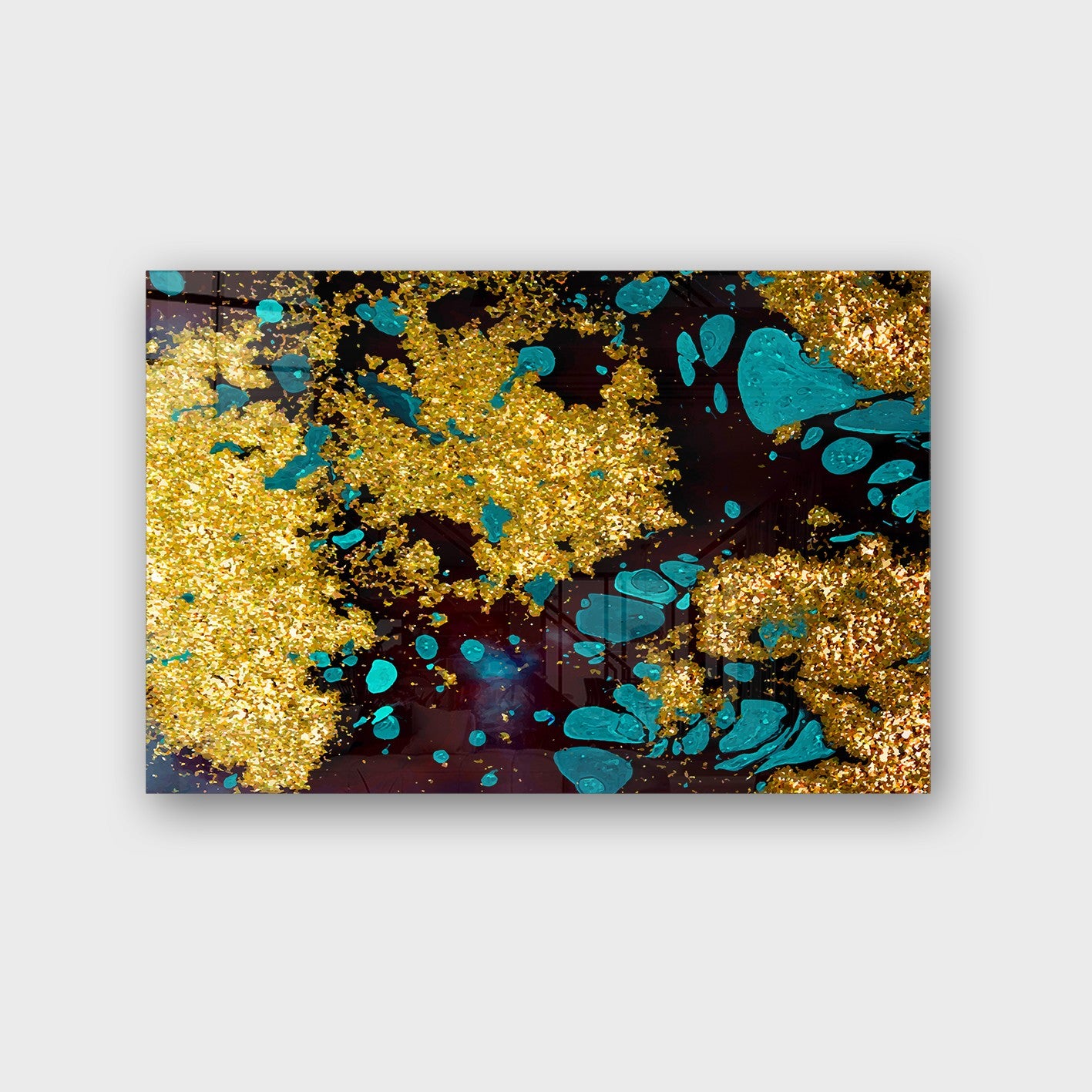 Quadro Decorativo em Vidro Temperado Multicolor 50x70cm - Arte Moderna para Parede