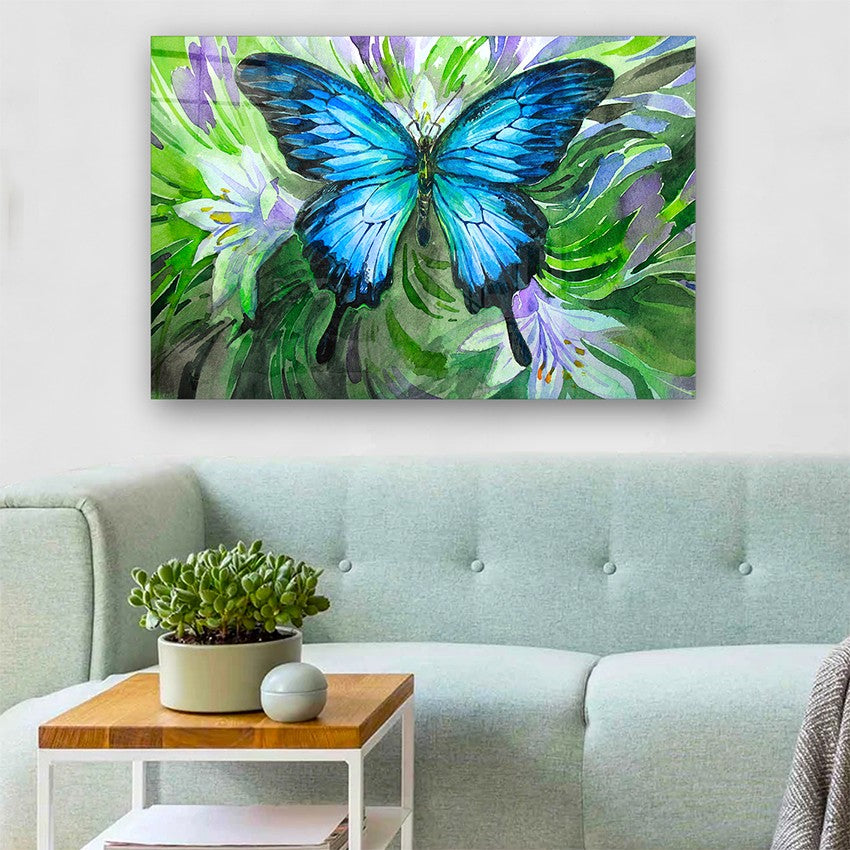 Quadro Decorativo em Vidro Temperado Multicolor 40x60cm - Arte Moderna para Parede