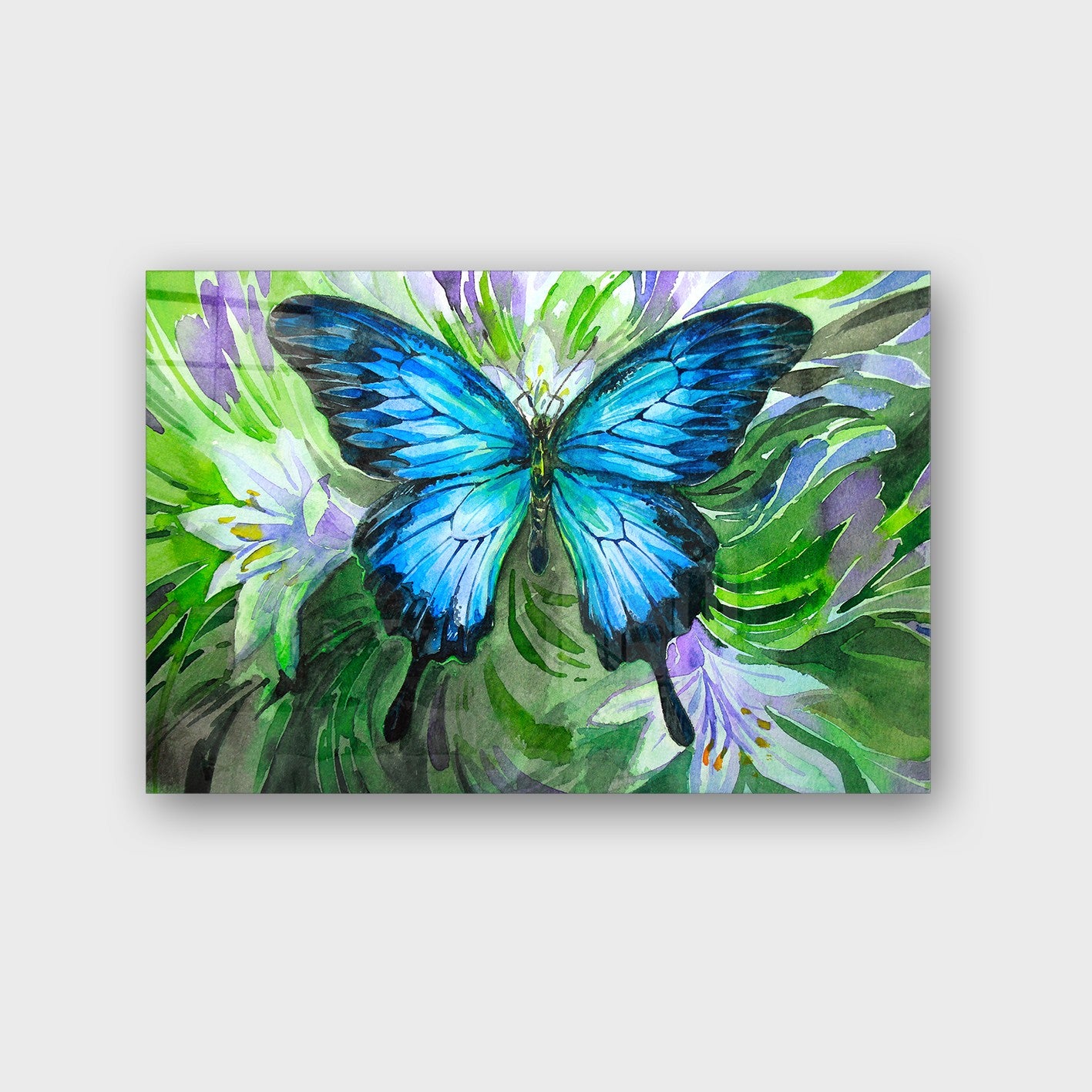 Quadro Decorativo em Vidro Temperado Multicolor 40x60cm - Arte Moderna para Parede