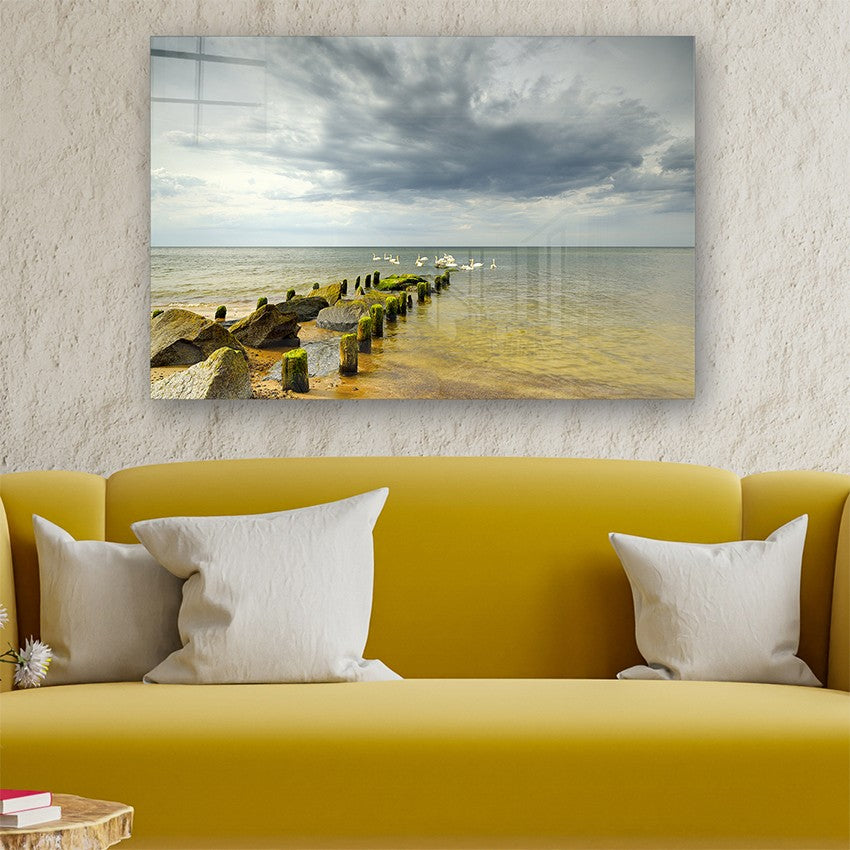 Quadro Decorativo em Vidro Temperado Multicolor 50x70cm - Arte Moderna para Parede