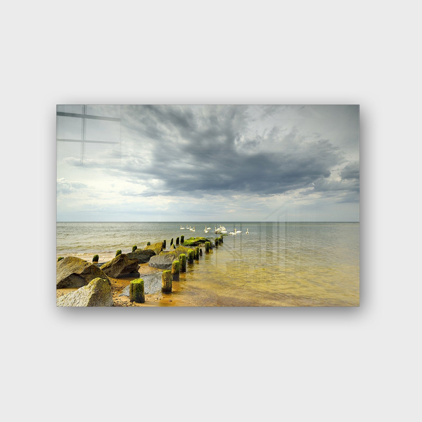 Quadro Decorativo em Vidro Temperado Multicolor 70x100cm - Arte Moderna para Parede