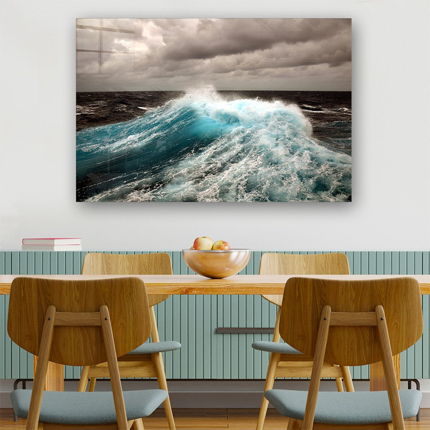 Quadro Decorativo em Vidro Temperado Multicolor 50x70cm - Arte Moderna para Parede