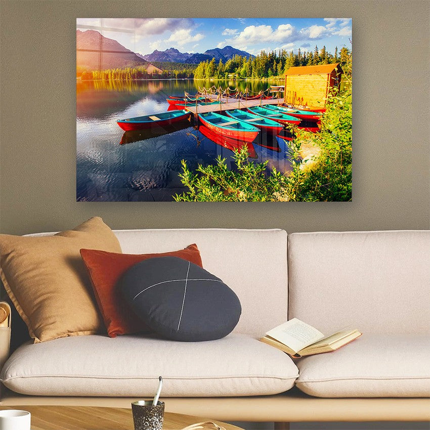 Quadro Decorativo em Vidro Temperado Multicolor 50x70cm - Arte Moderna para Parede