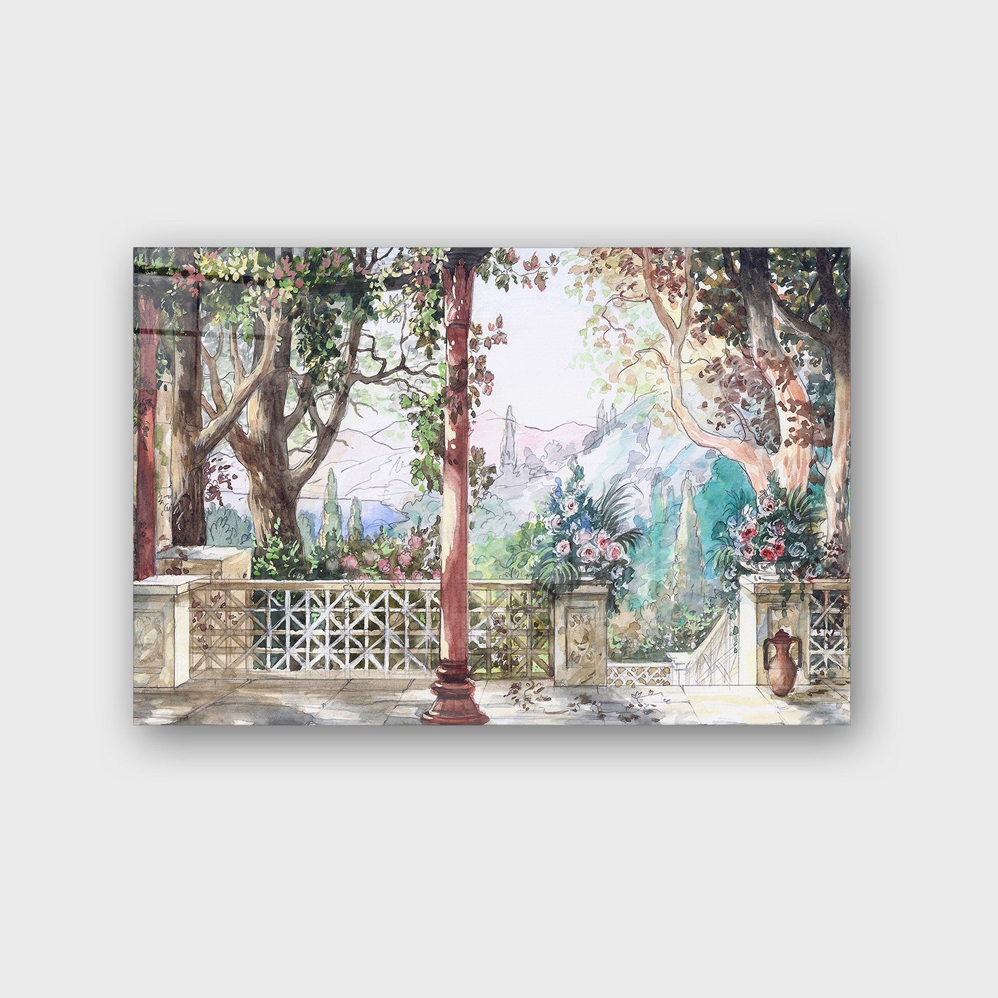 Quadro Decorativo em Vidro Temperado Multicolor 40x60cm - Arte Moderna para Parede