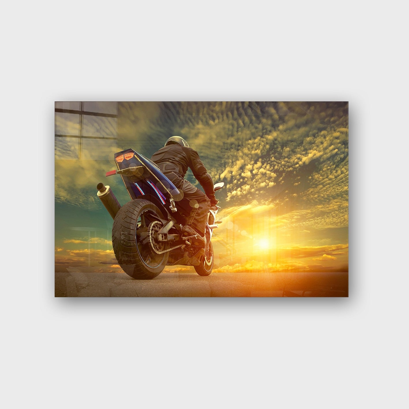 Quadro Decorativo em Vidro Temperado Multicolor 50x70cm - Arte Moderna para Parede