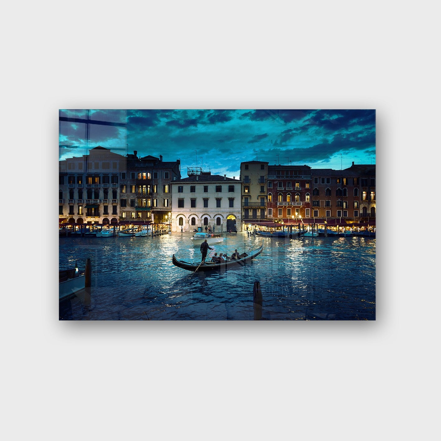 Quadro Decorativo em Vidro Temperado Multicolor 50x70cm - Arte Moderna para Parede