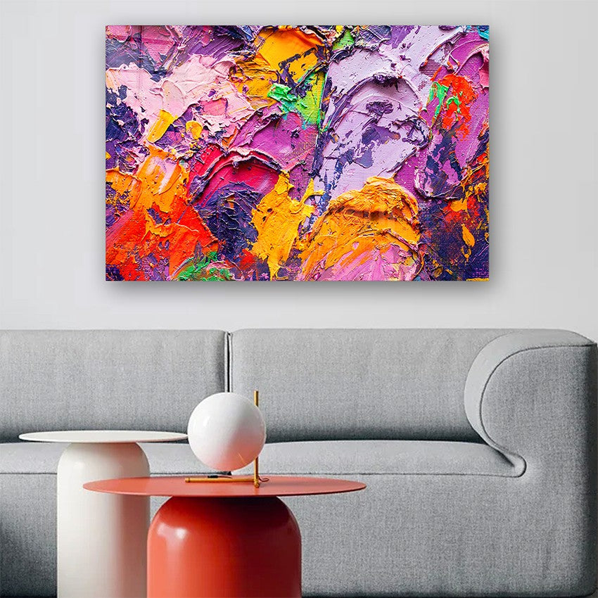 Quadro Decorativo em Vidro Temperado Multicolor 70x100cm - Arte Moderna para Parede