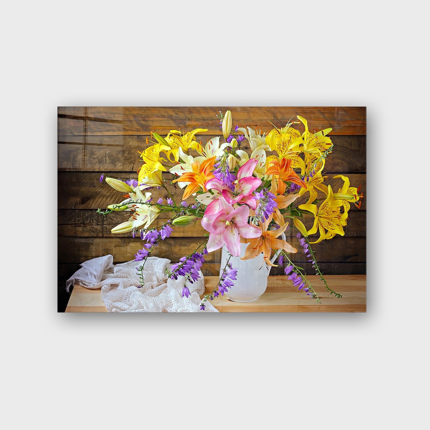 Quadro Decorativo em Vidro Temperado Multicolor 50x70cm - Arte Moderna para Parede