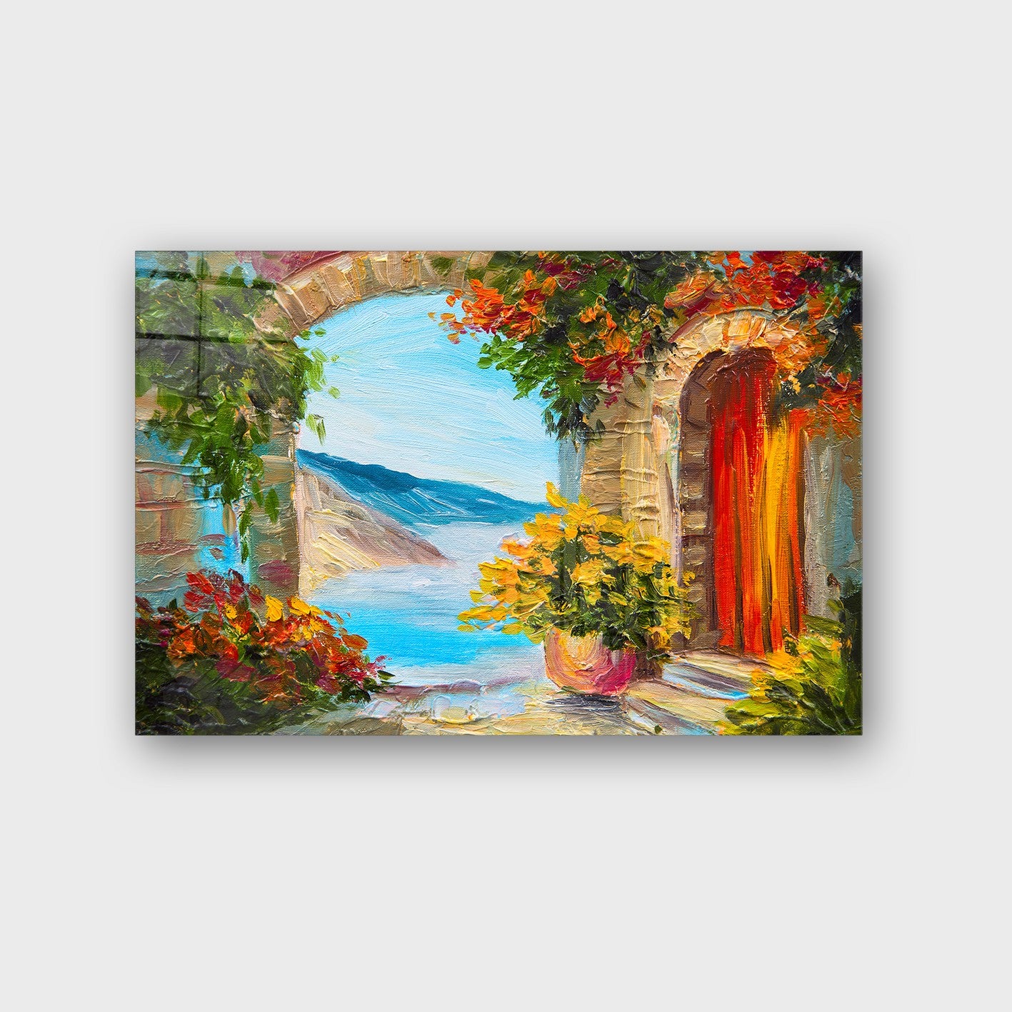 Quadro Decorativo em Vidro Temperado Multicolor 40x60cm - Arte Moderna para Parede