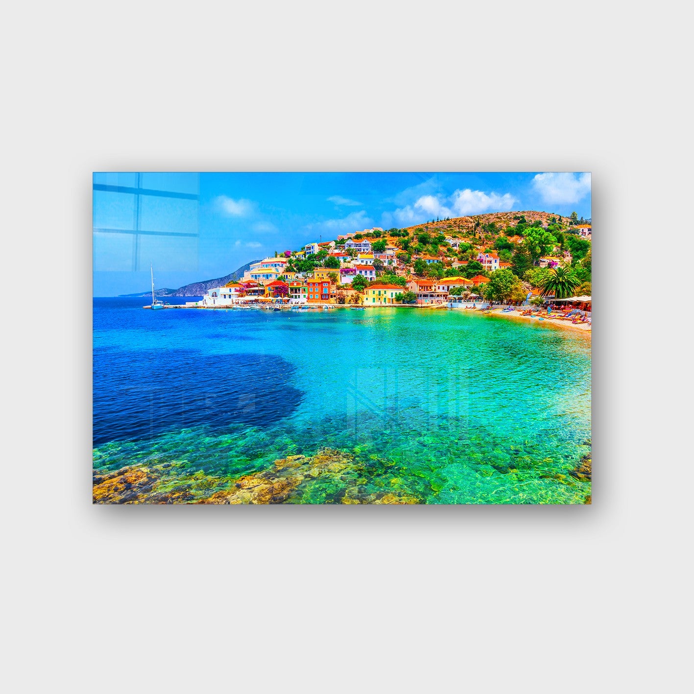 Quadro Decorativo em Vidro Temperado Multicolor 50x70cm - Arte Moderna para Parede