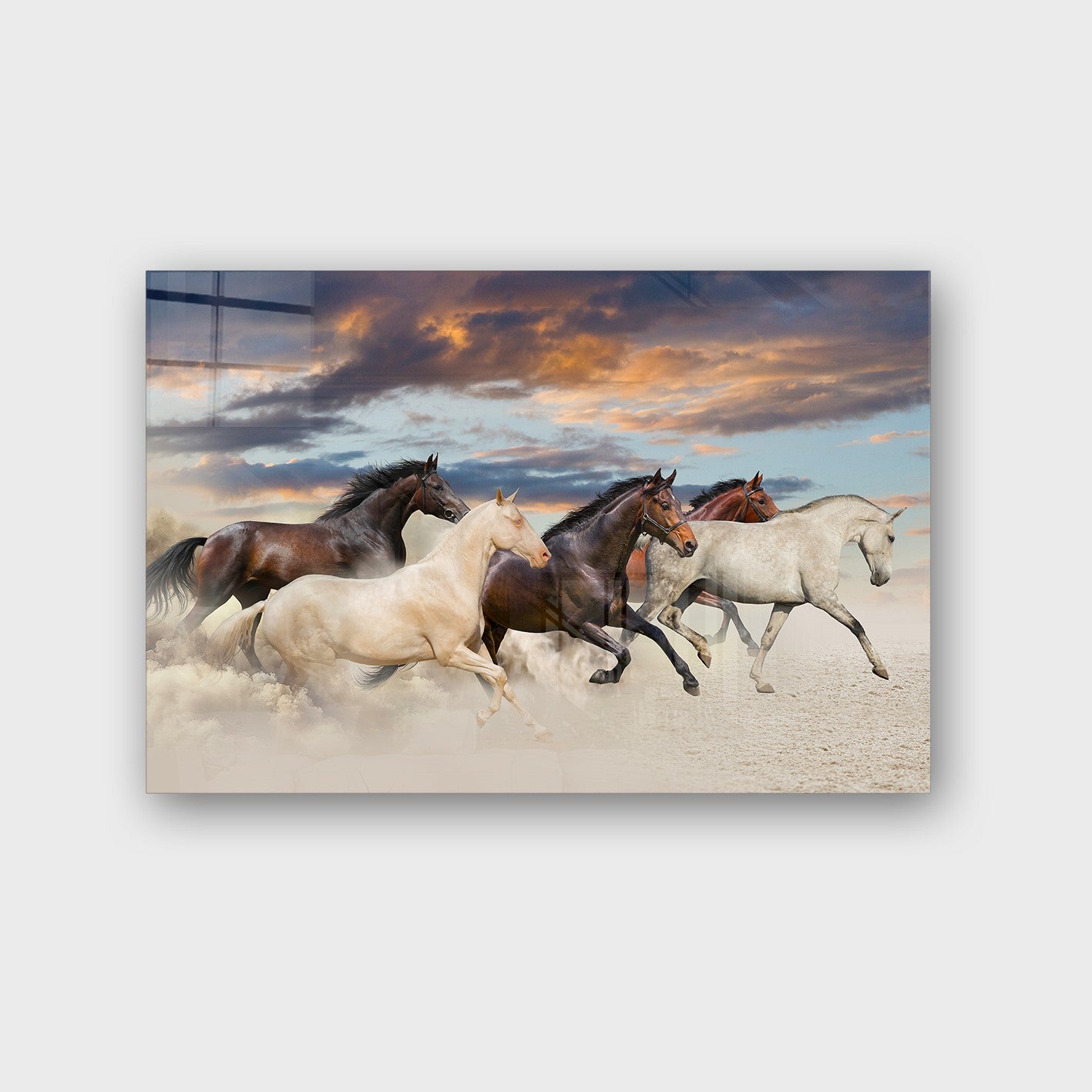 Quadro Decorativo em Vidro Temperado Multicolor 40x60cm - Arte Moderna para Parede