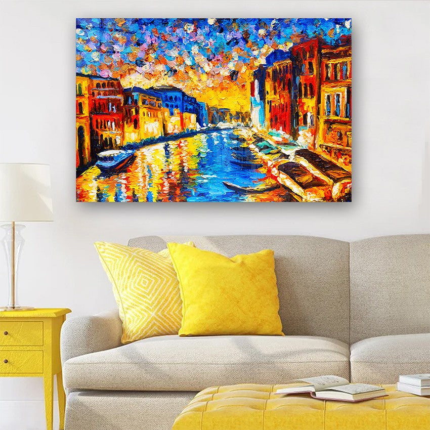 Quadro Decorativo em Vidro Temperado Multicolor 40x60cm - Arte Moderna para Parede