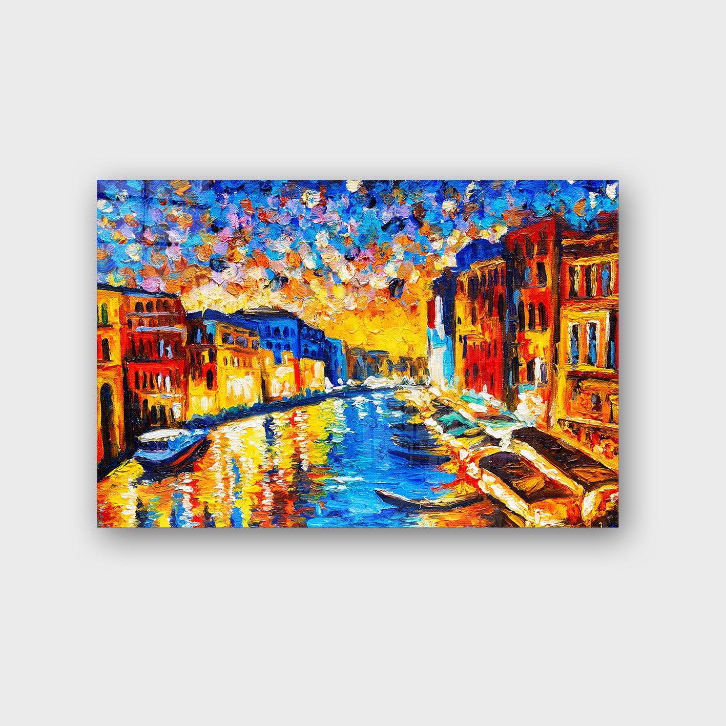 Quadro Decorativo em Vidro Temperado Multicolor 70x100cm - Arte Moderna para Parede