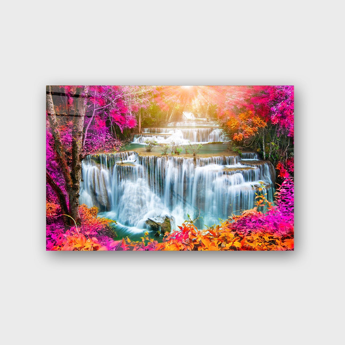 Quadro Decorativo em Vidro Temperado Multicolor 70x100cm - Arte Moderna para Parede