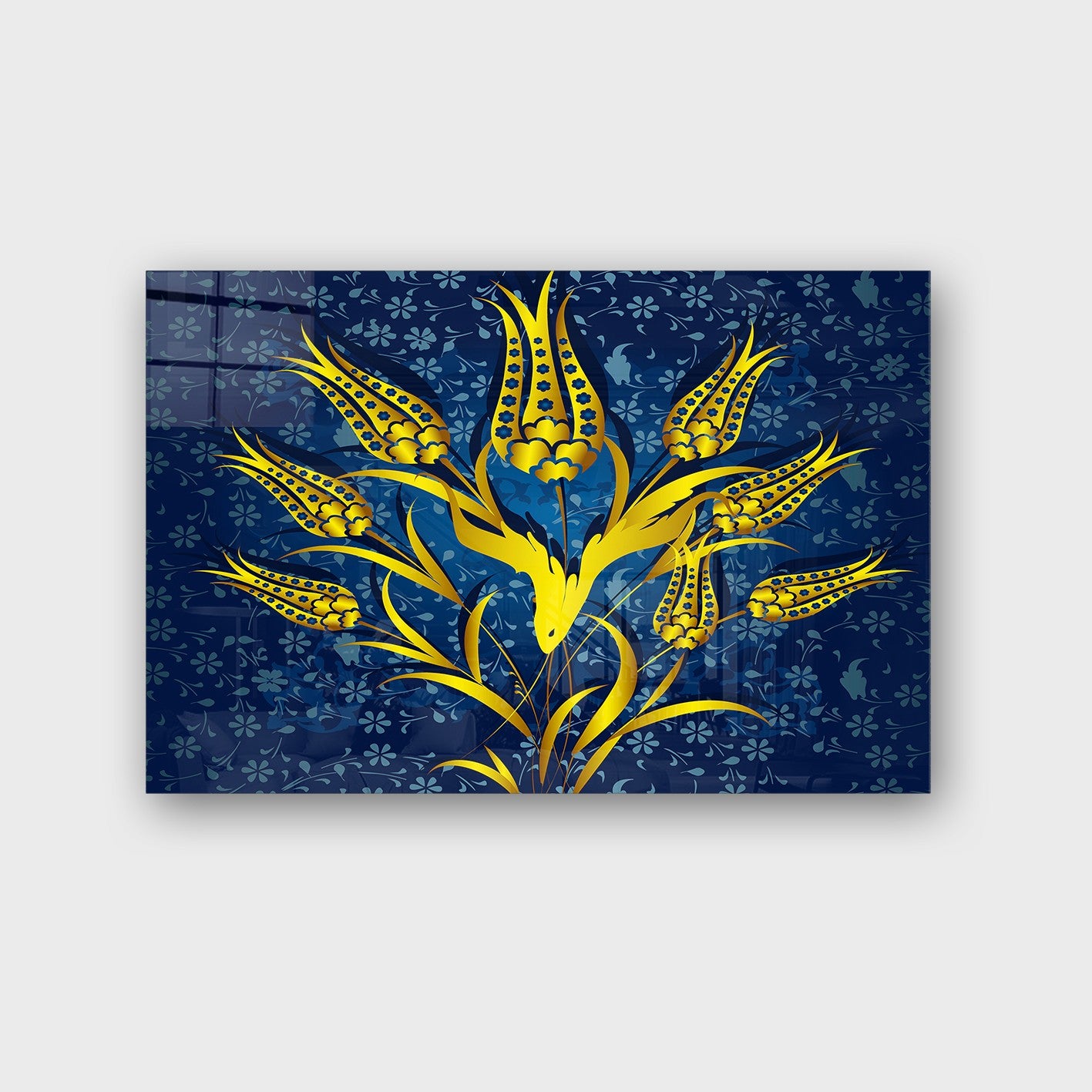 Quadro Decorativo em Vidro Temperado Multicolor 50x70cm - Arte Moderna para Parede