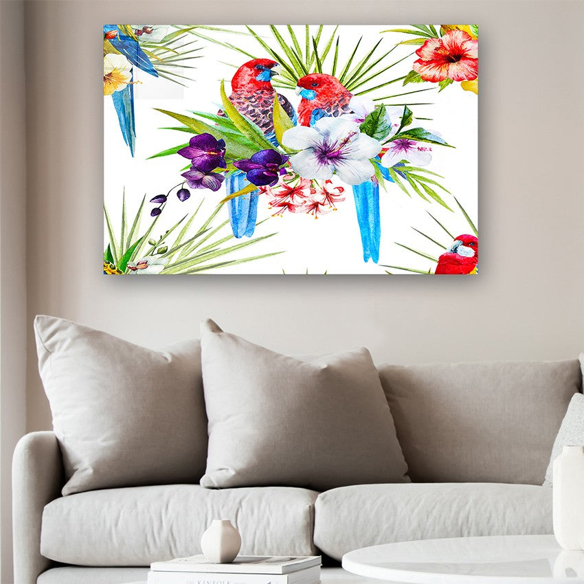 Quadro Decorativo em Vidro Temperado Multicolor 40x60cm - Arte Moderna para Parede