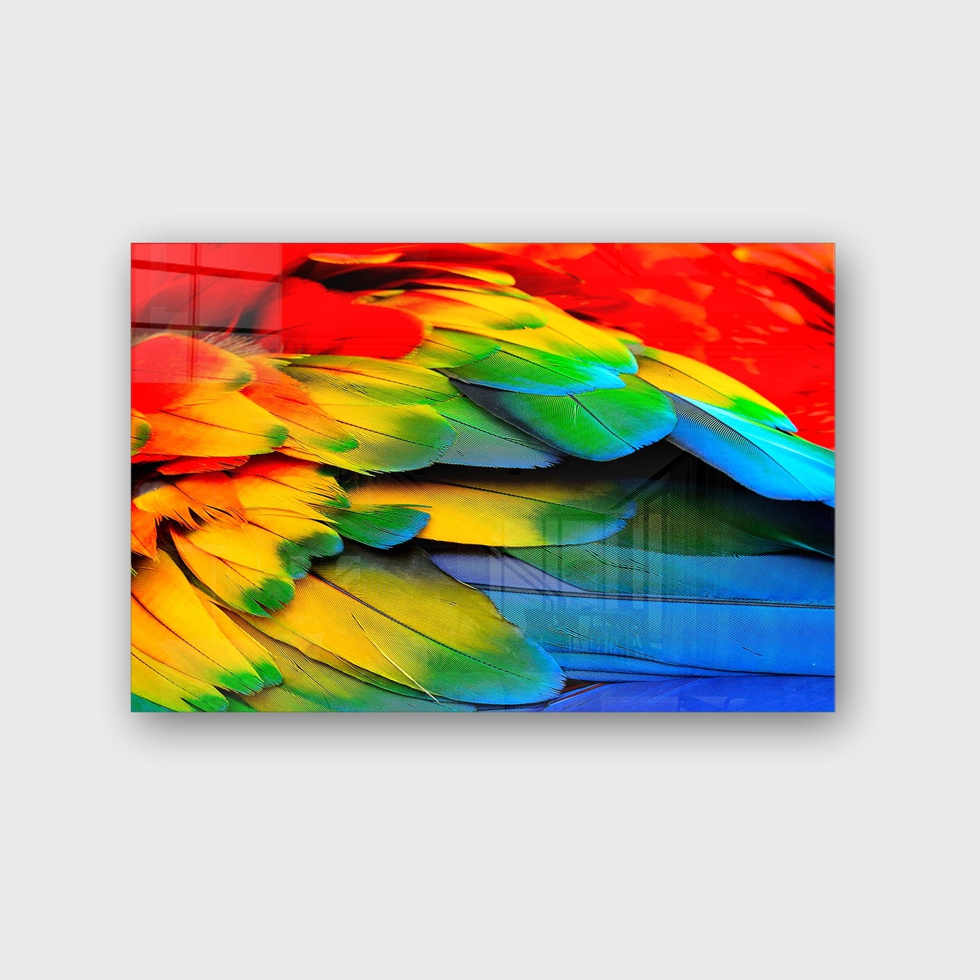 Quadro Decorativo em Vidro Temperado Multicolor 40x60cm - Arte Moderna para Parede