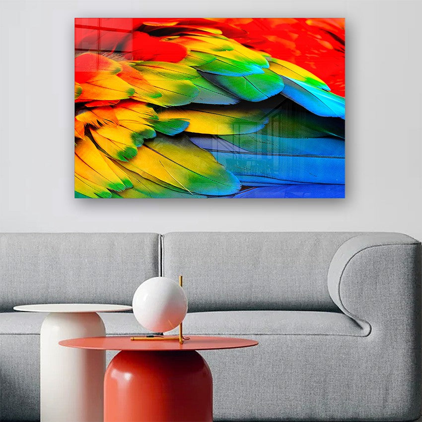 Quadro Decorativo em Vidro Temperado Multicolor 50x70cm - Arte Moderna para Parede