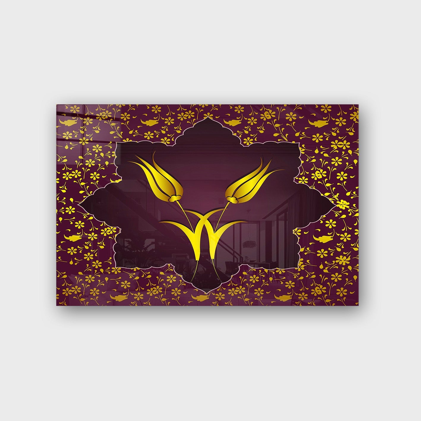 Quadro Decorativo em Vidro Temperado Multicolor 40x60cm - Arte Moderna para Parede