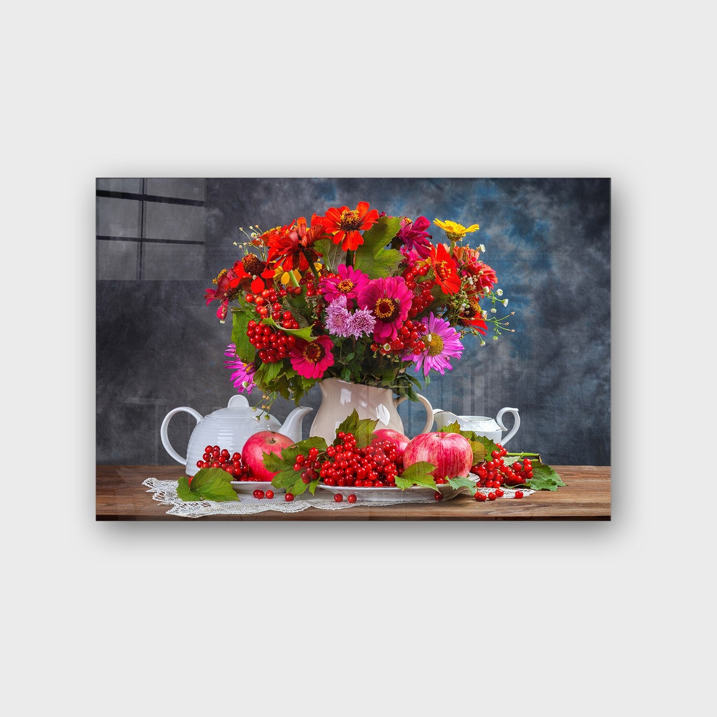 Quadro Decorativo em Vidro Temperado Multicolor 50x70cm - Arte Moderna para Parede