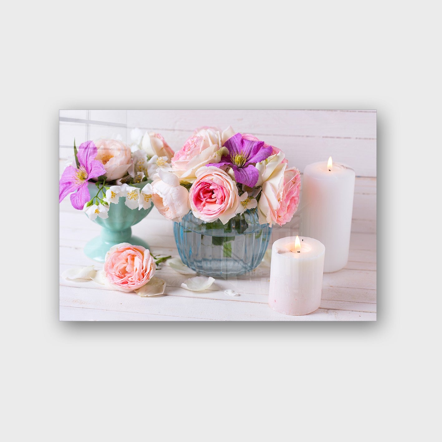 Quadro Decorativo em Vidro Temperado Multicolor 40x60cm - Arte Moderna para Parede