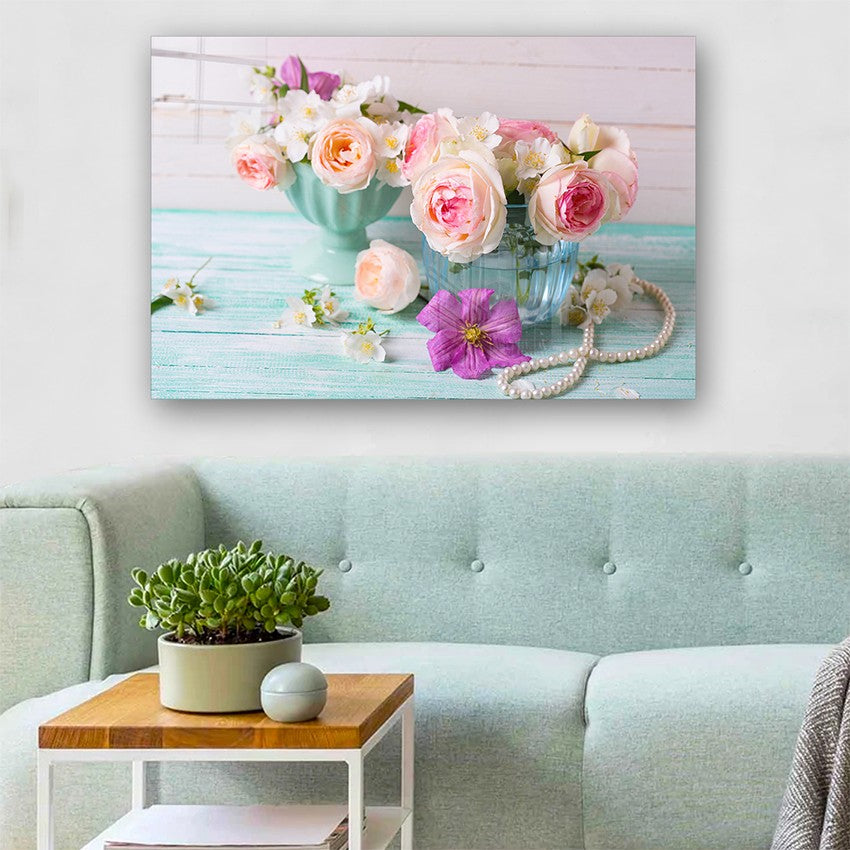 Quadro Decorativo em Vidro Temperado Multicolor 50x70cm - Arte Moderna para Parede