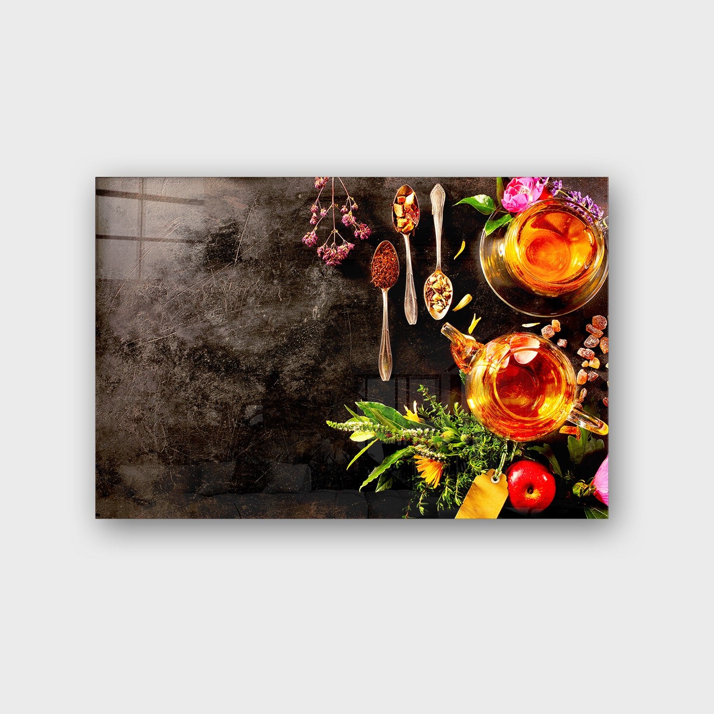 Quadro Decorativo em Vidro Temperado Multicolor 40x60cm - Arte Moderna para Parede