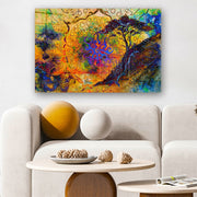 Quadro Decorativo em Vidro Temperado Multicolor 70x100cm - Arte Moderna para Parede