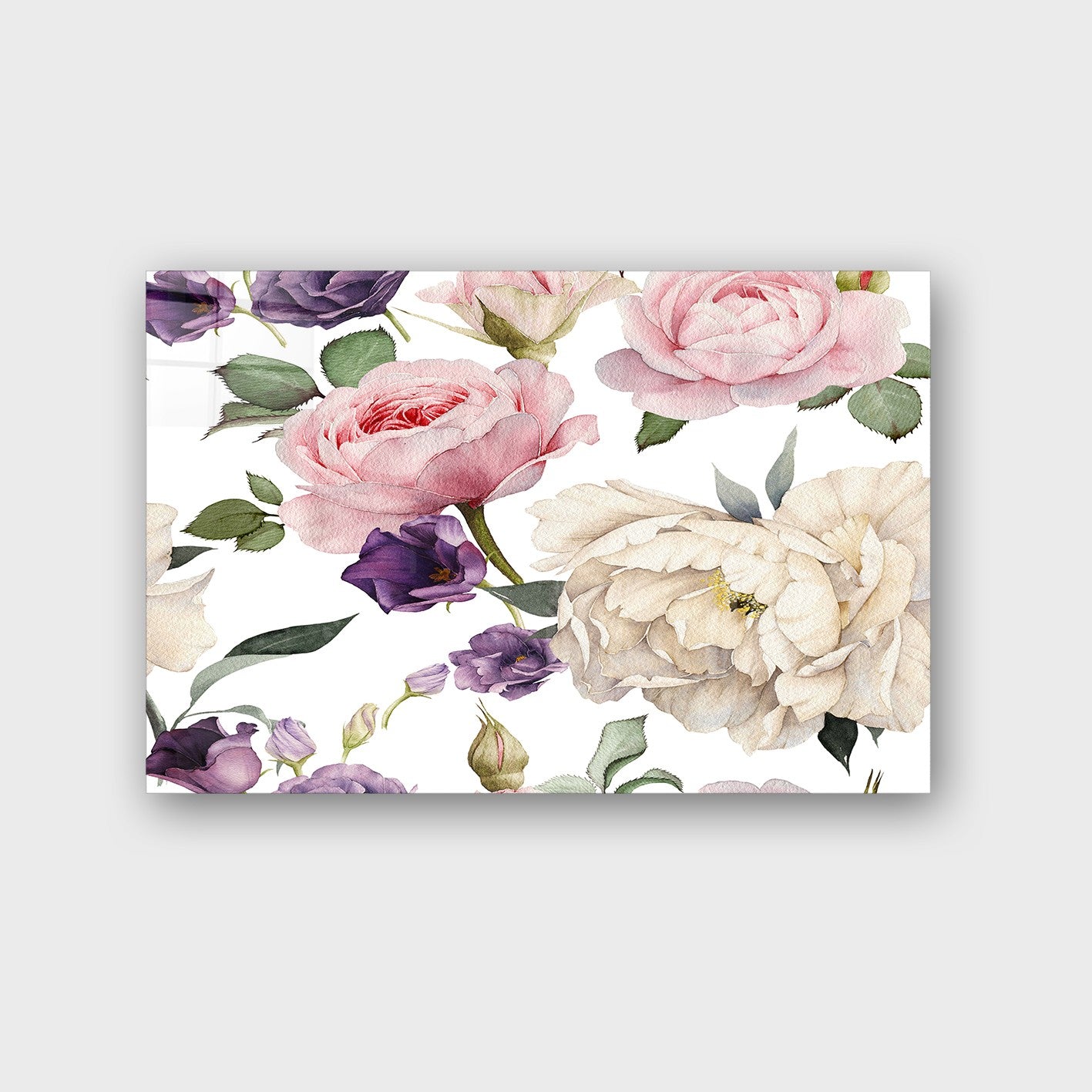 Quadro Decorativo em Vidro Temperado Multicolor 50x70cm - Arte Moderna para Parede