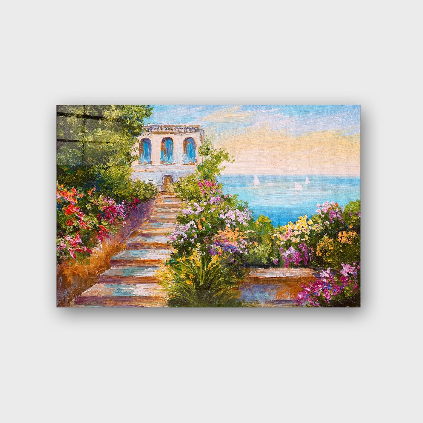 Quadro Decorativo em Vidro Temperado Multicolor 40x60cm - Arte Moderna para Parede