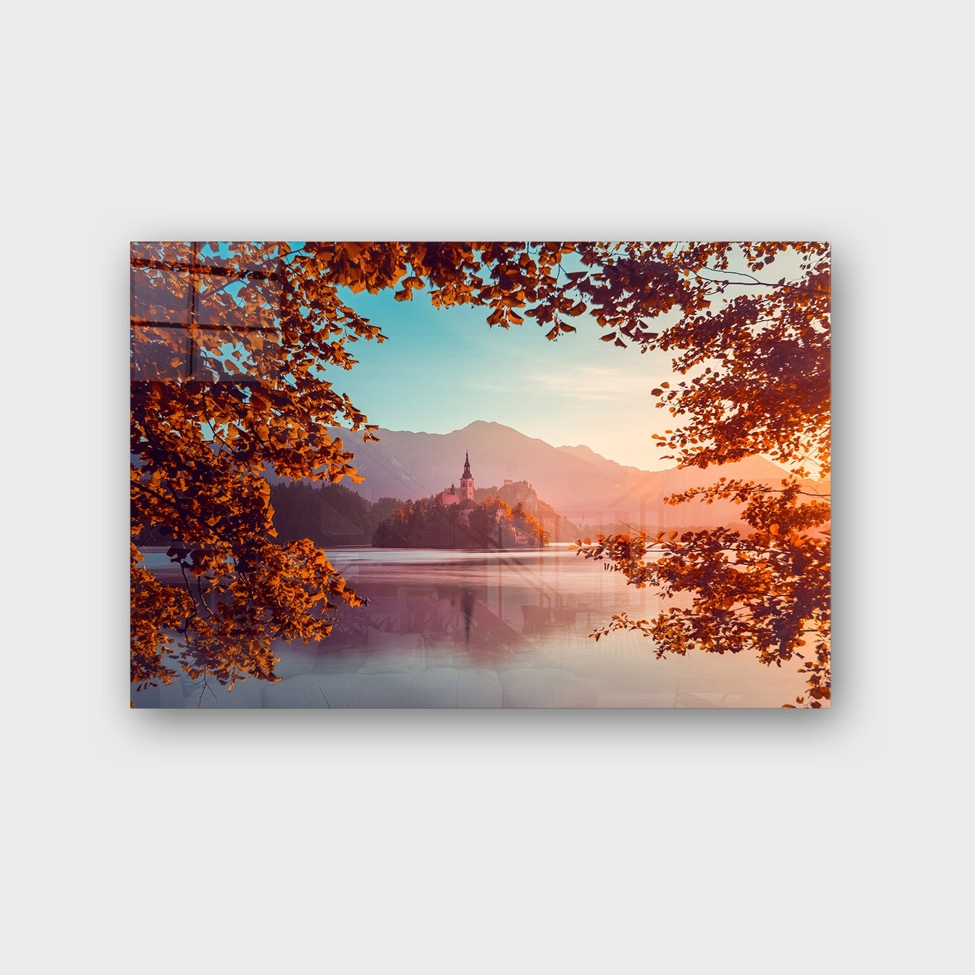 Quadro Decorativo em Vidro Temperado Multicolor 50x70cm - Arte Moderna para Parede