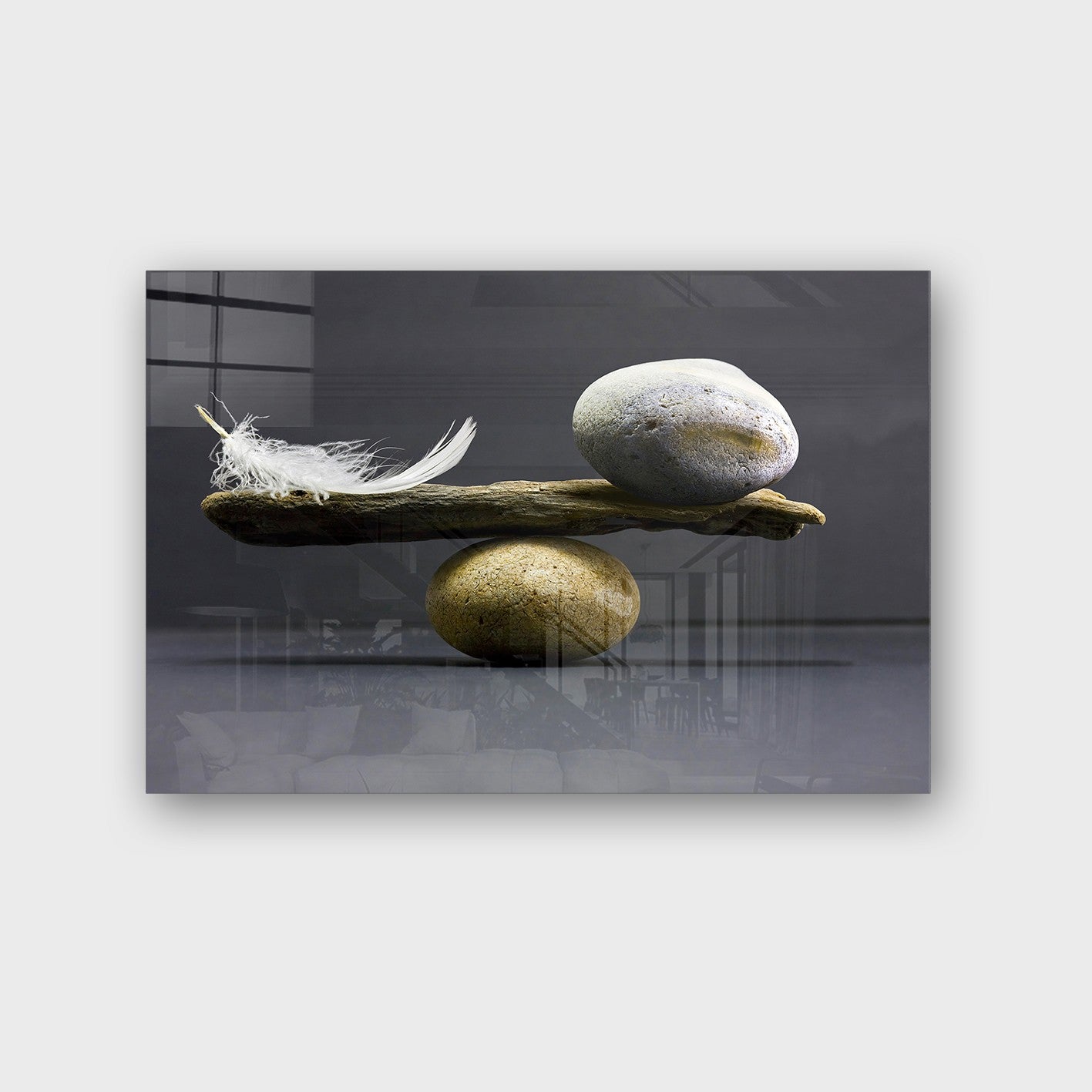 Quadro Decorativo em Vidro Temperado Multicolor 40x60cm - Arte Moderna para Parede