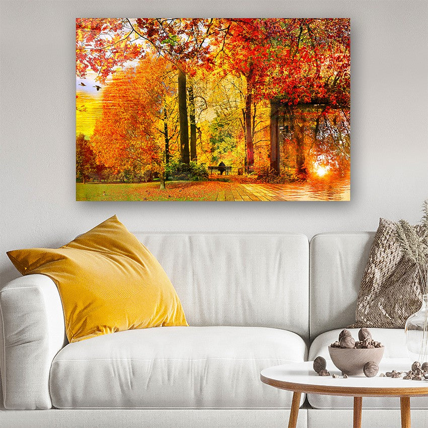 Quadro Decorativo em Vidro Temperado Multicolor 50x70cm - Arte Moderna para Parede