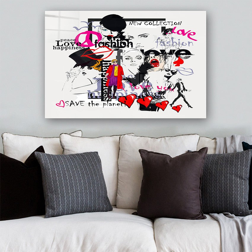 Quadro Decorativo em Vidro Temperado Multicolor 40x60cm - Arte Moderna para Parede