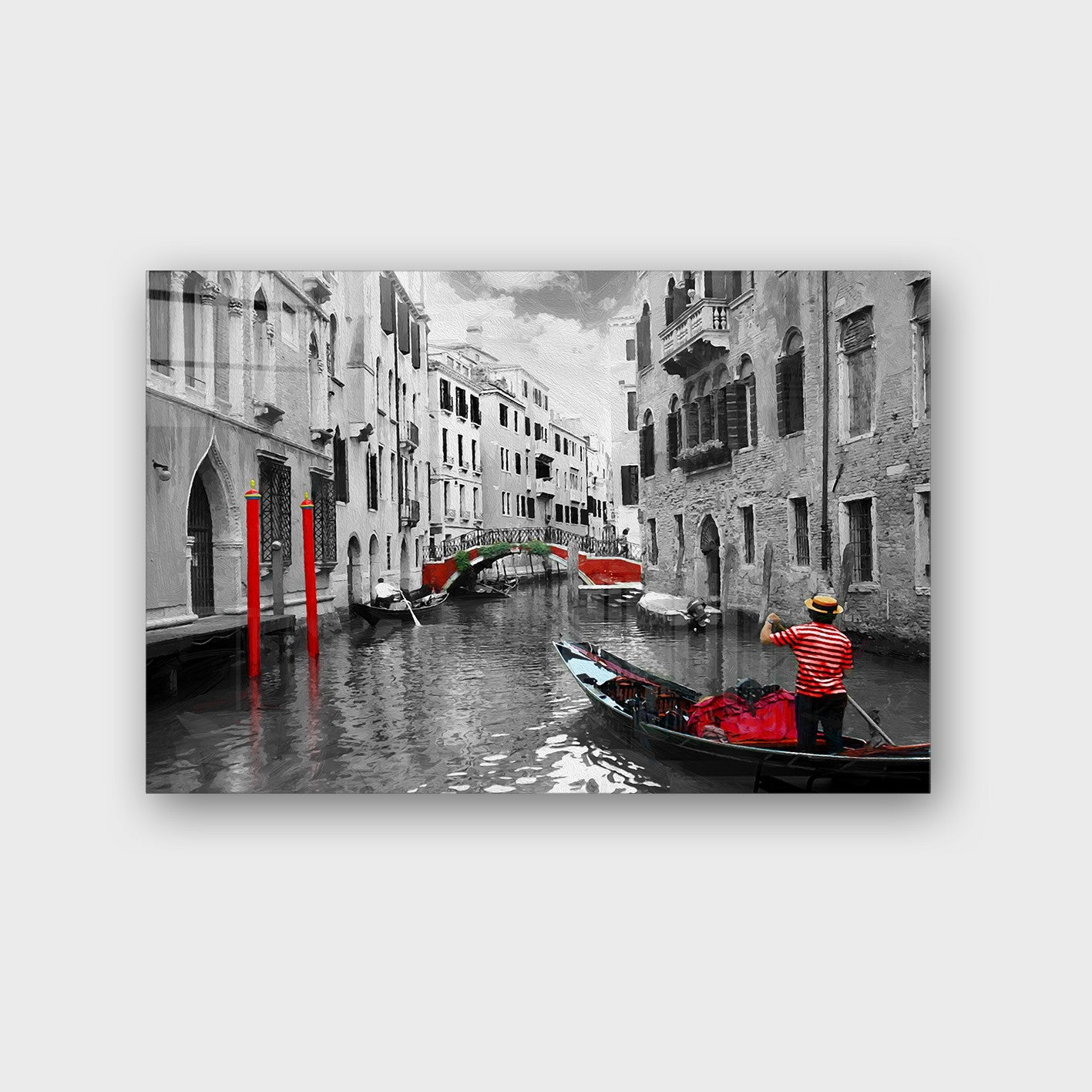 Quadro Decorativo em Vidro Temperado Multicolor 70x100cm - Arte Moderna para Parede