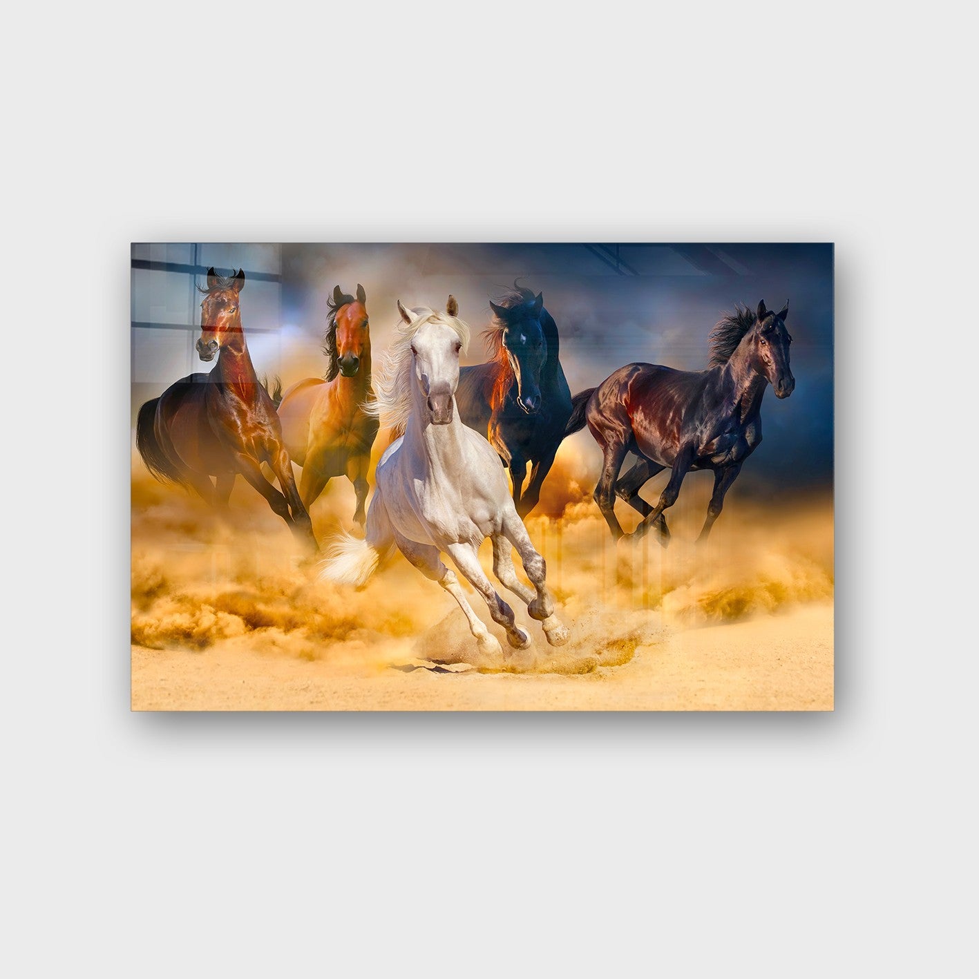 Quadro Decorativo em Vidro Temperado Multicolor 50x70cm - Arte Moderna para Parede