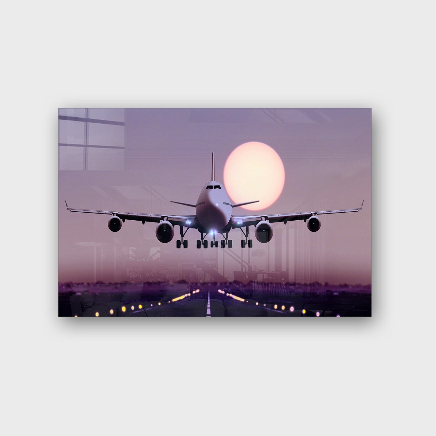 Quadro Decorativo em Vidro Temperado Multicolor 50x70cm - Arte Moderna para Parede