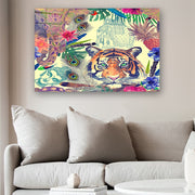 Quadro Decorativo em Vidro Temperado Multicolor 40x60cm - Arte Moderna para Parede