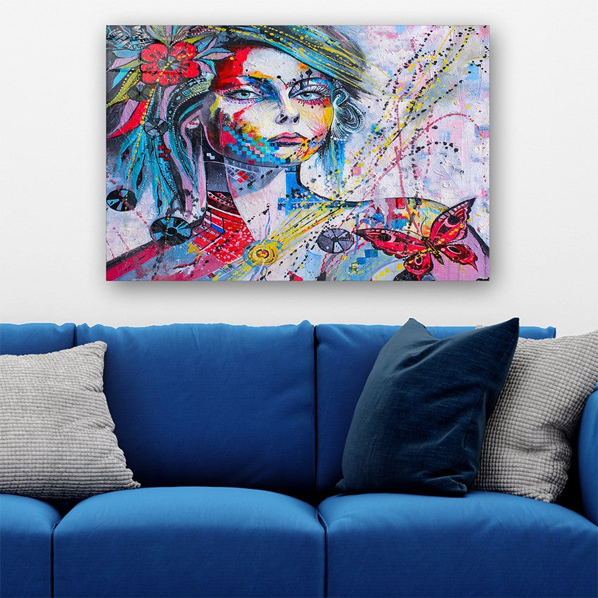 Quadro Decorativo em Vidro Temperado Multicolor 50x70cm - Arte Moderna para Parede