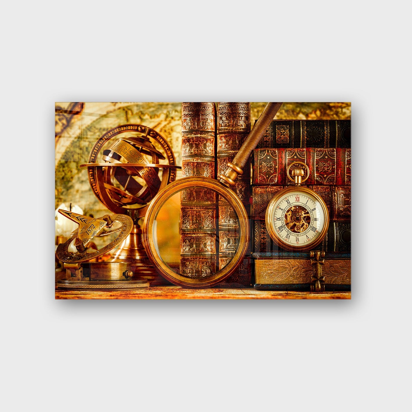 Quadro Decorativo em Vidro Temperado Multicolor 50x70cm - Arte Moderna para Parede