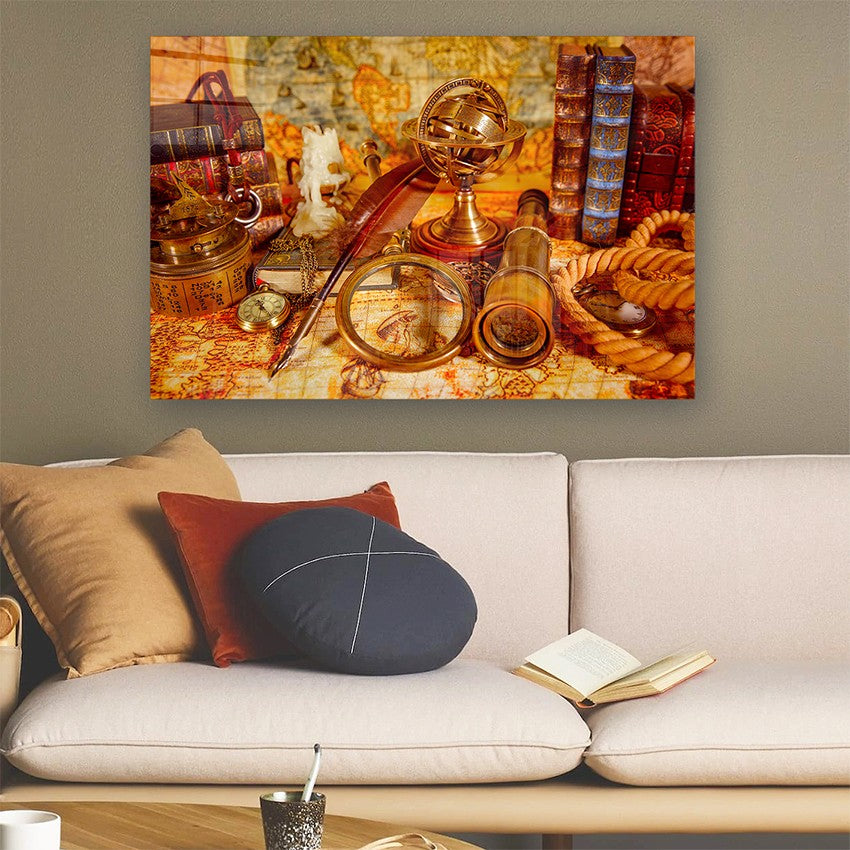 Quadro Decorativo em Vidro Temperado Multicolor 50x70cm - Arte Moderna para Parede