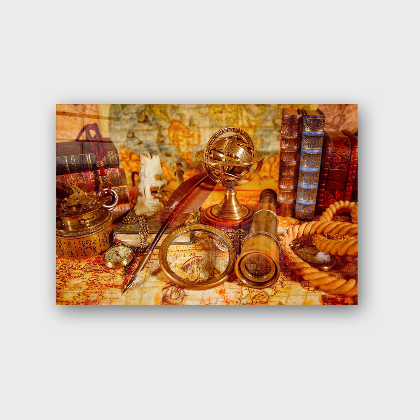 Quadro Decorativo em Vidro Temperado Multicolor 70x100cm - Arte Moderna para Parede