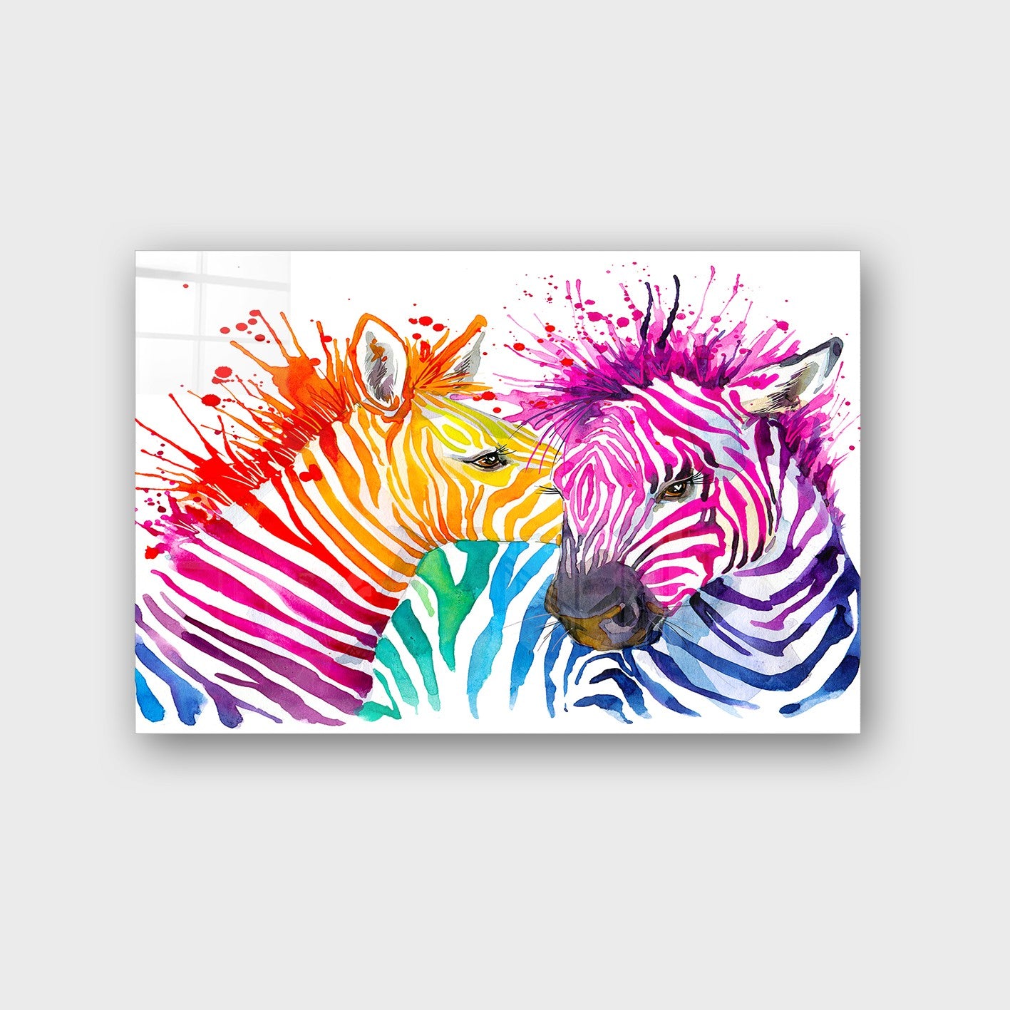 Quadro Decorativo em Vidro Temperado Multicolor 40x60cm - Arte Moderna para Parede