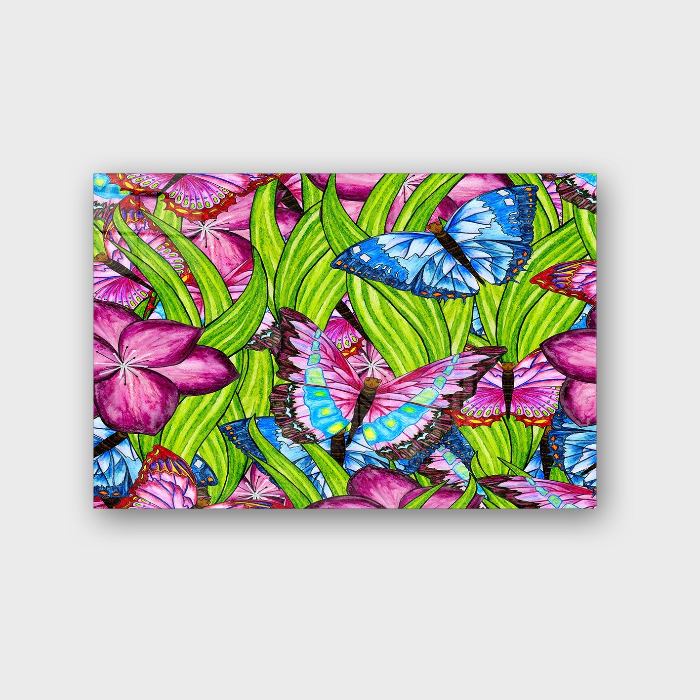 Quadro Decorativo em Vidro Temperado Multicolor 50x70cm - Arte Moderna para Parede