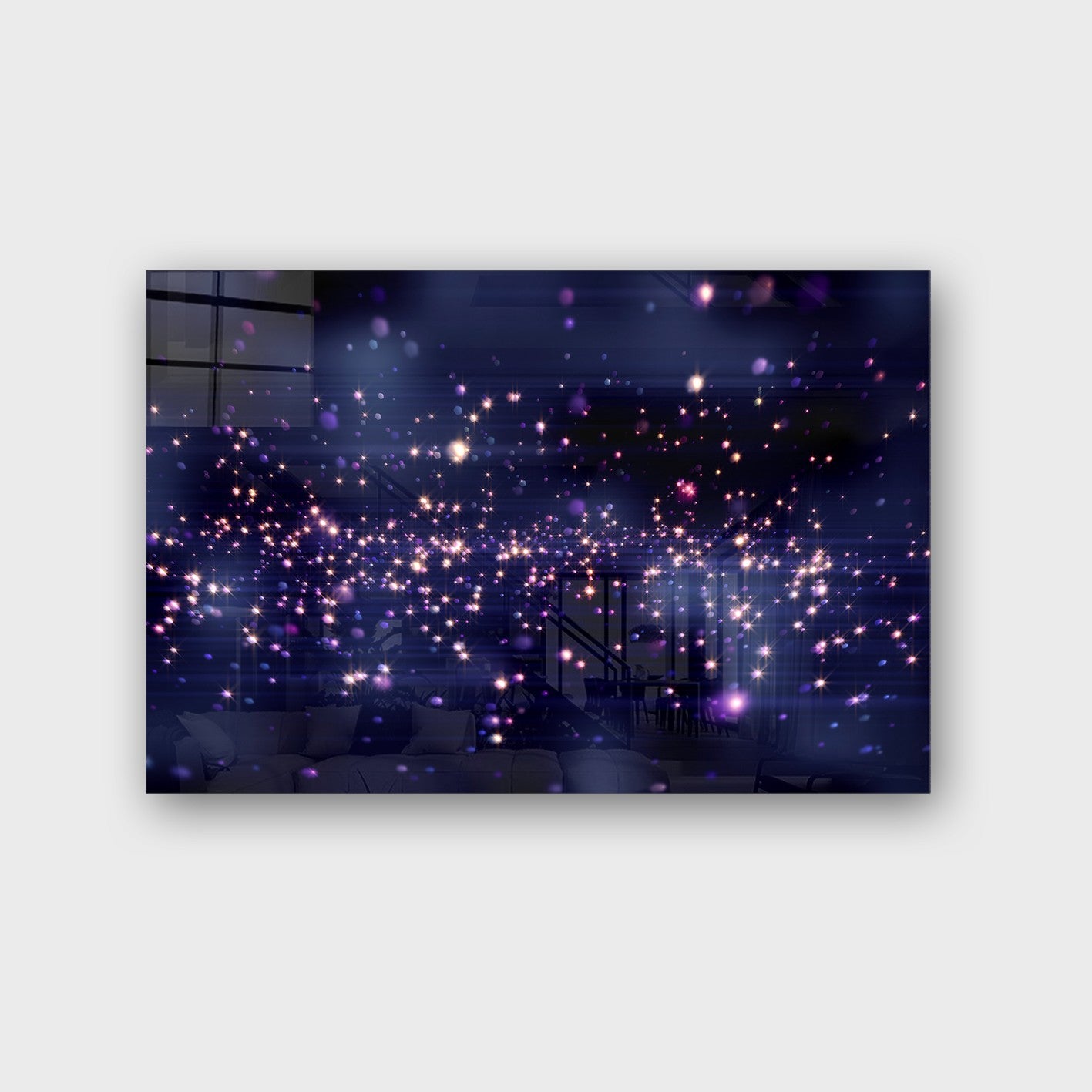 Quadro Decorativo em Vidro Temperado Multicolor 70x100cm - Arte Moderna para Parede